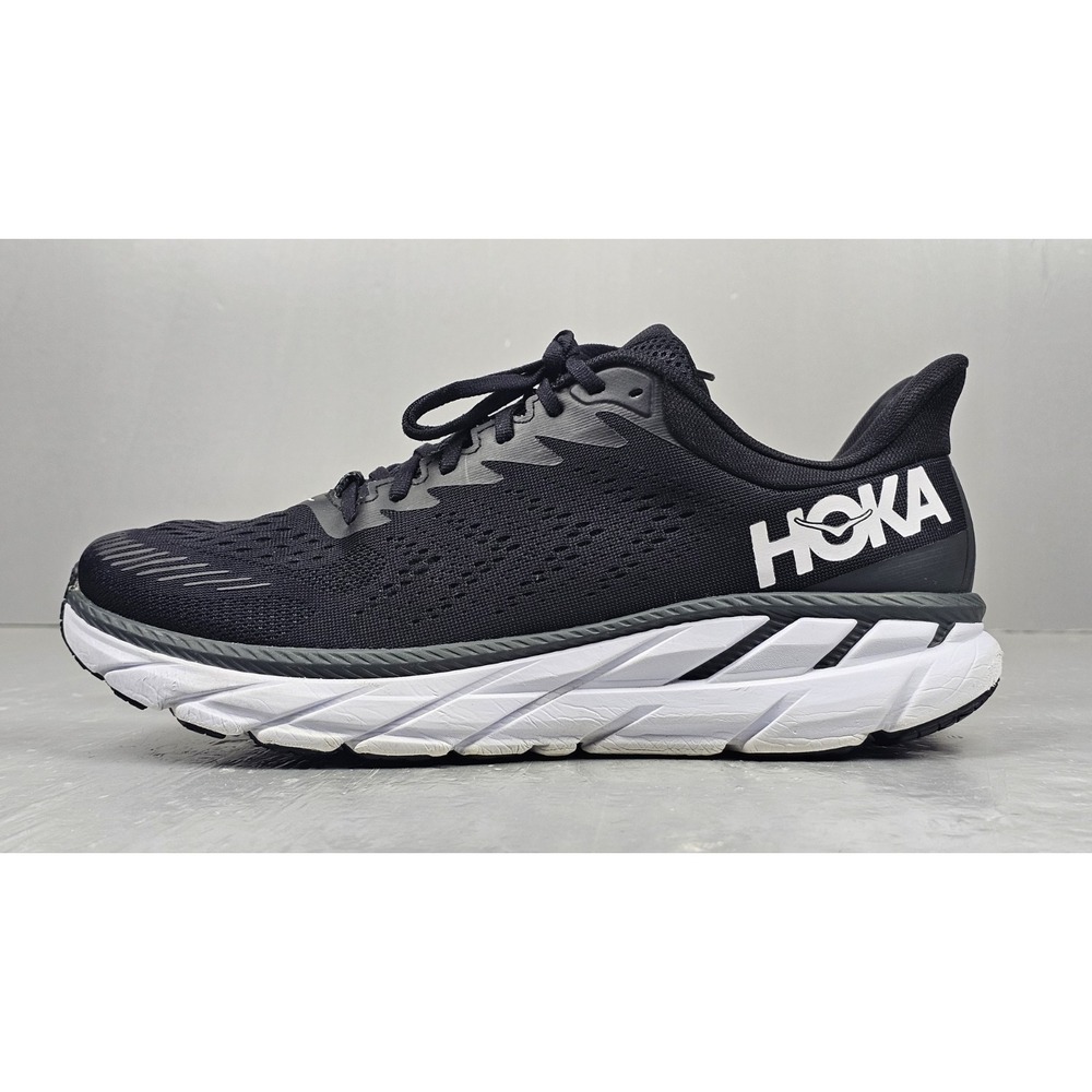 Hoka One One Black and White Men's Road Running Shoes